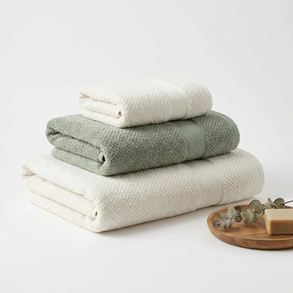 Bamboo Fiber Bath Towel Set — 4-Piece | Commercial Grade, Quick-Dry | OEKO-TEX 100 | Homestay