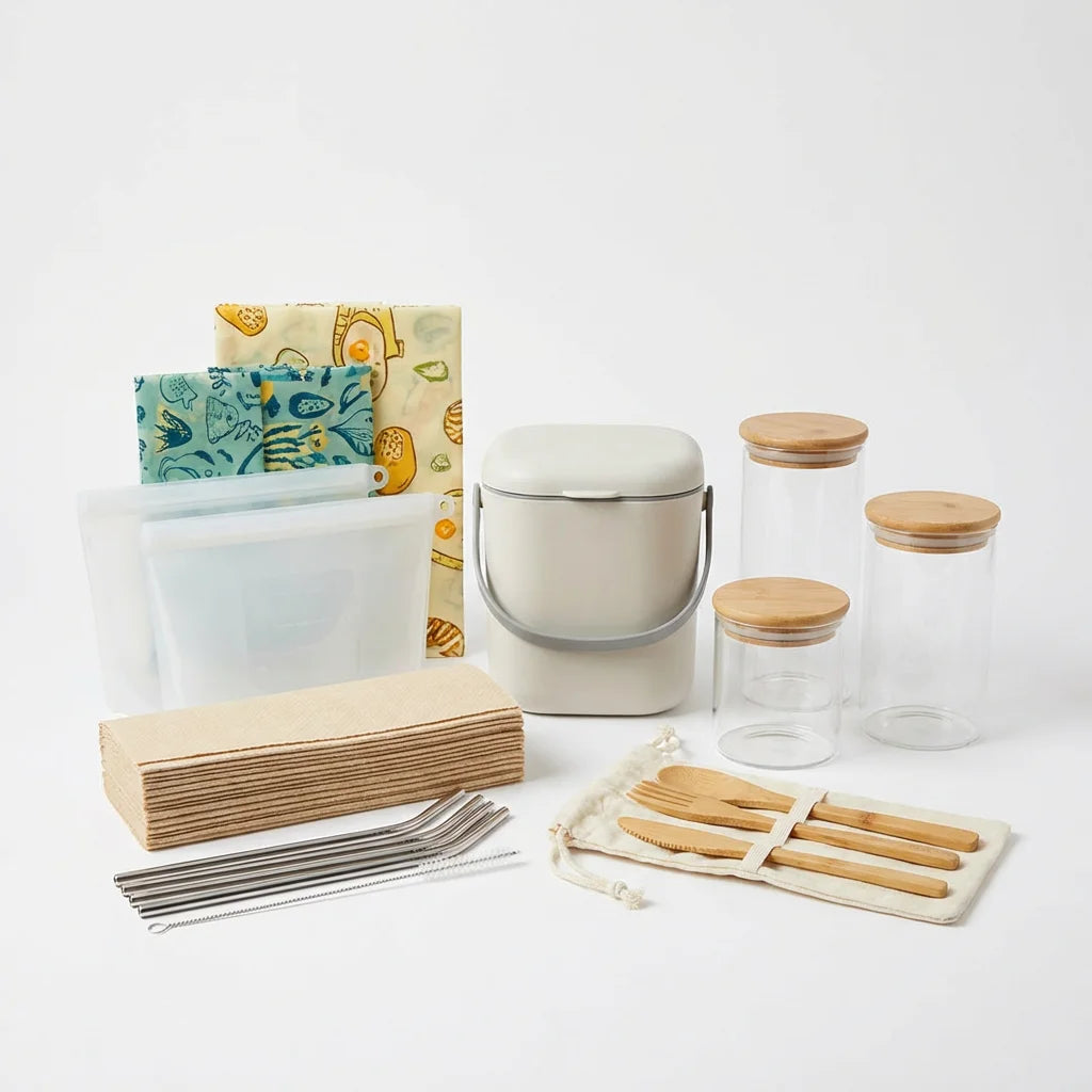 Kitchen Zero-Waste Complete Set — 6 Essentials for a Plastic-Free Homestay Kitchen